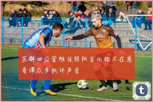 苏群回应管维佳阴阳言论称不在意哥谭众多批评声音